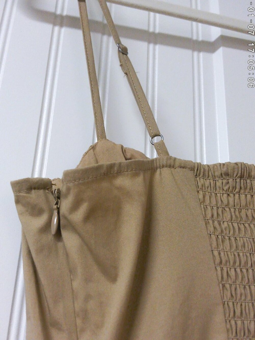 NEW Cotton Corset Dress XS Future Collective Beige/Sand New With Tags - Picture 5 of 8